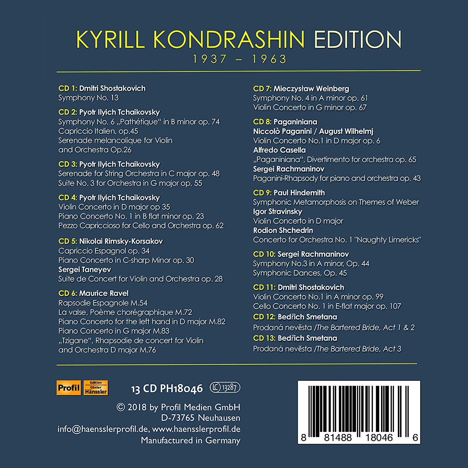 키릴 콘드라신 에디션 (Kyrill Kondrashin Edition)