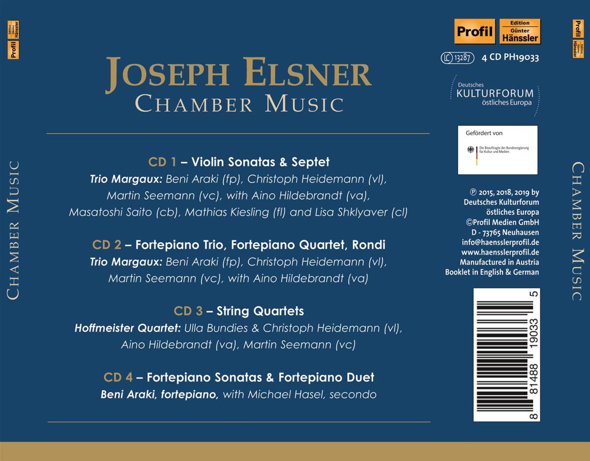 Trio Margaux 유제프 엘즈너: 실내악 작품집 (Josef Elsner: Chamber Music)