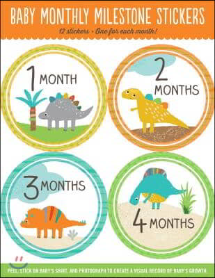 Baby's Monthly Milestone Stickers - Dinosaurs