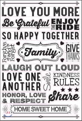 Family Rules Peel &amp; Stick Wall Decal Set