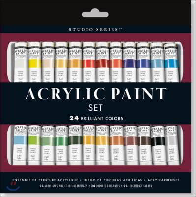 Studio Series Acrylic Paint Set, 24 Colors