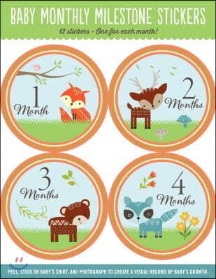 Baby's Monthly Milestone Stickers - Woodland Friends