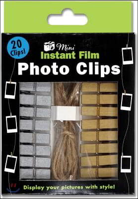 Gold &amp; Silver Instant Film Photo Clips