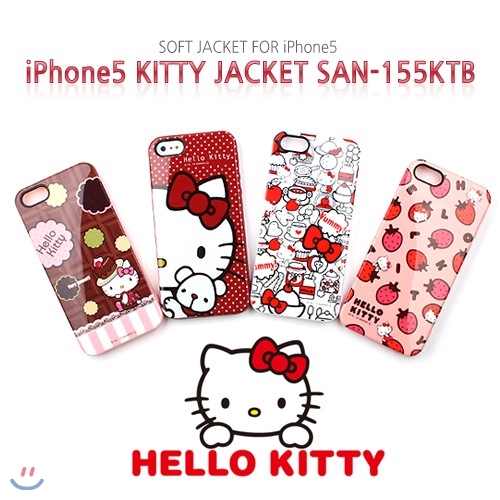 [HelloKitty] Sanrio 산리오 헬로키티 아이폰5 키티자켓 SAN-155KTB iPhone5 젤리케이스