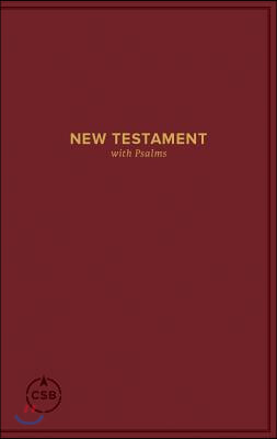 CSB Pocket New Testament with Psalms, Burgundy Trade Paper