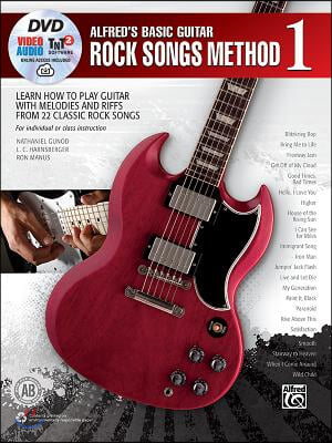 Alfred's Basic Guitar Rock Songs Method, Bk 1: Learn How to Play Guitar with Melodies and Riffs from 22 Classic Rock Songs, Book, DVD & Online Video/A