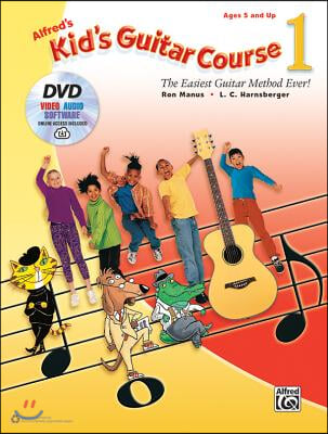 Alfred's Kid's Guitar Course 1: The Easiest Guitar Method Ever!, Book, DVD & Online Video/Audio/Software