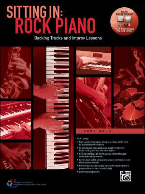 Sitting in -- Rock Piano: Backing Tracks and Improv Lessons, Book &amp; Online Audio/Software