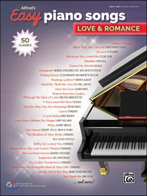 Alfred&#39;s Easy Piano Songs -- Love &amp; Romance: 50 Classics