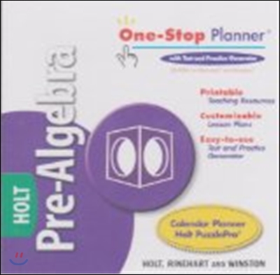 One-Stop Planner with Test and Practice Generator CD-ROM (Holt Pre-Algebra)