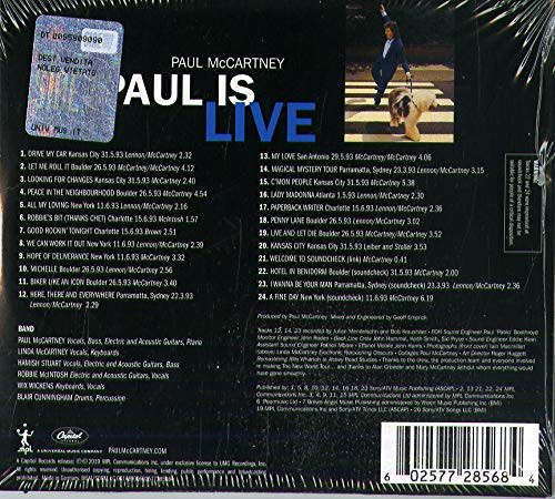 Paul McCartney - Paul Is Live 폴 매카트니 1993년 뉴 월드 투어 실황