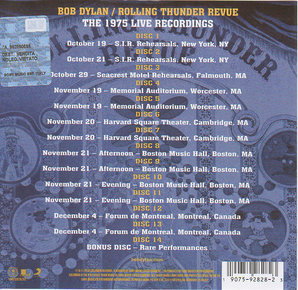 Bob Dylan (밥 딜런) - The Rolling Thunder Revue: The 1975 Live Recordings