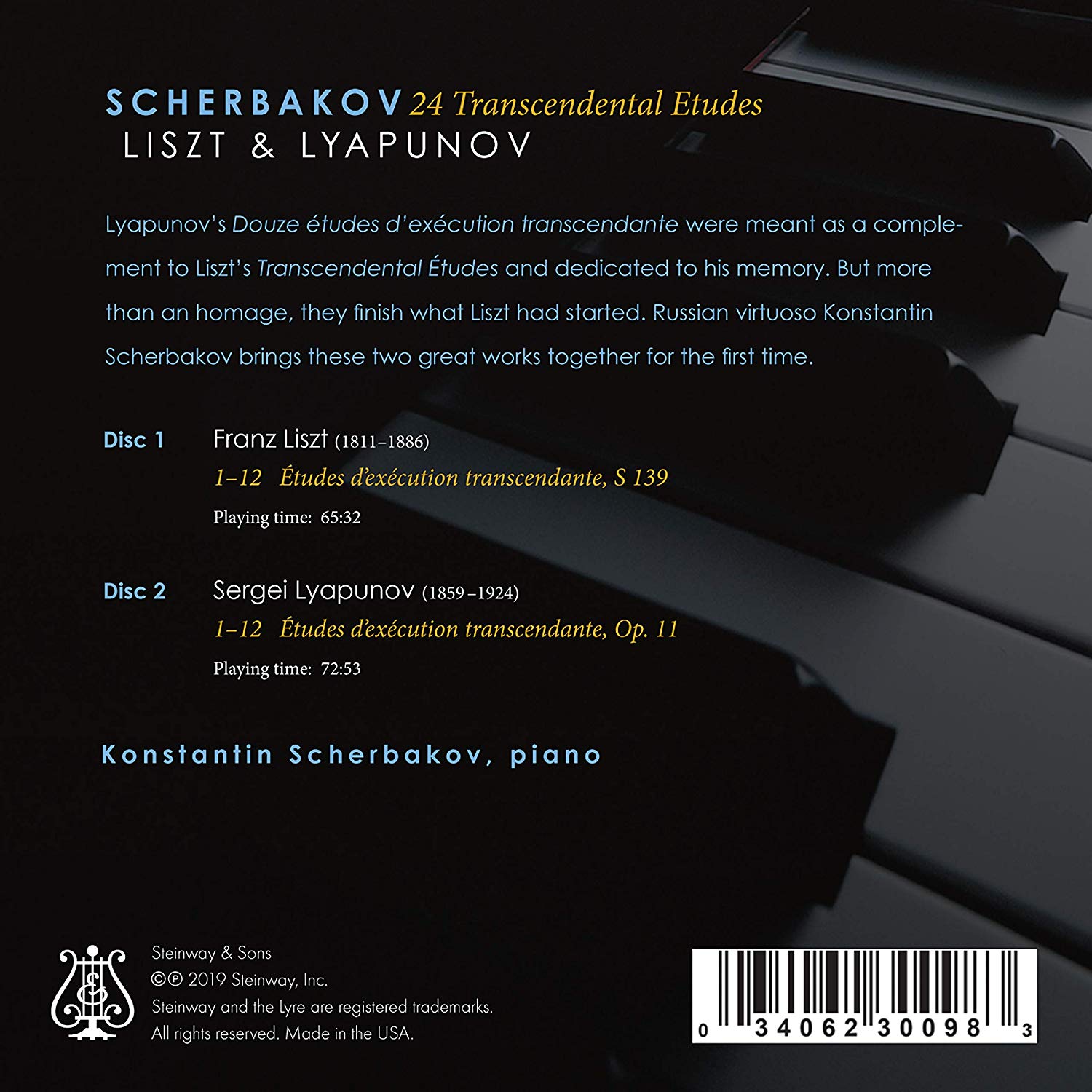 Konstantin Scherbakov 리스트 / 세르게이 리야푸노프: 초절기교 연습곡 (24 Transcendental Etudes)