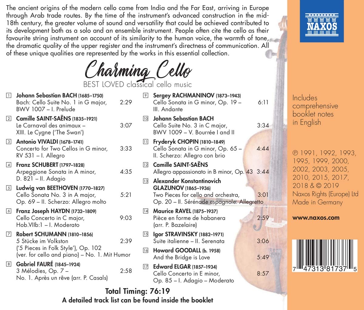 우리가 사랑하는 첼로 작품들 (Charming Cello - Best Loved Classical Cello Music)