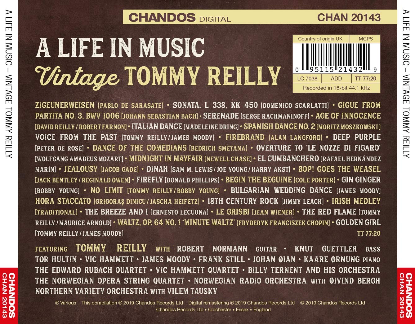 Tommy Reilly 토미 라일리 하모니카 베스트 연주 모음집 (A Life In Music - Vintage Tommy Reilly)