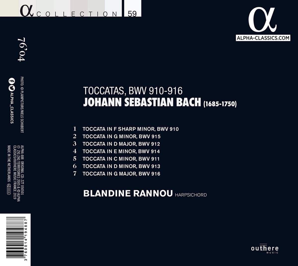 Blandine Rannou 바흐: 토카타 [하프시코드 연주반] (Bach: Toccatas, BWV 910-916)