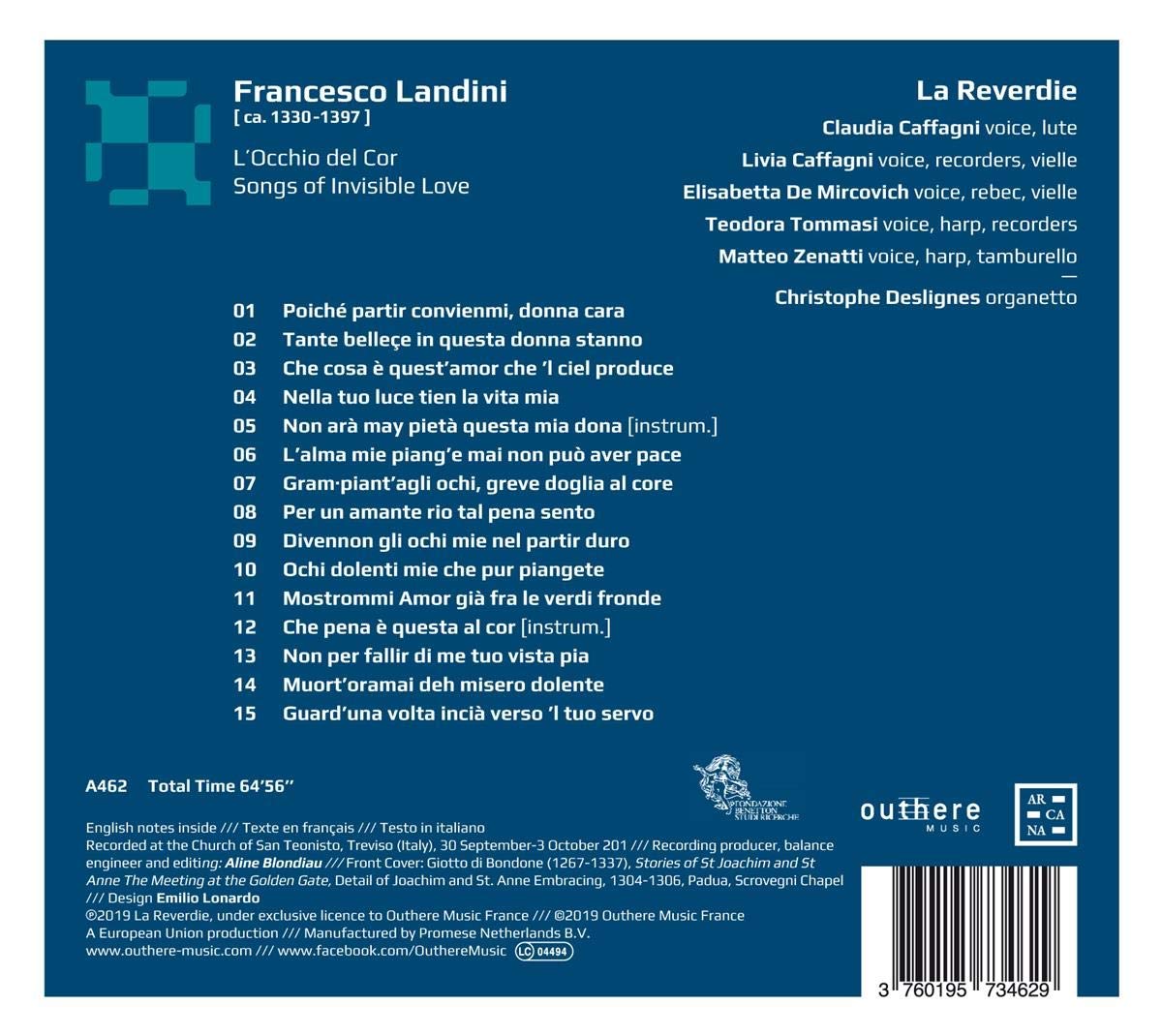 La Reverdie 프란체스코 란디니: 보이지않는 사랑의 노래 (Francesco Landini: L’Occhio del Cor)