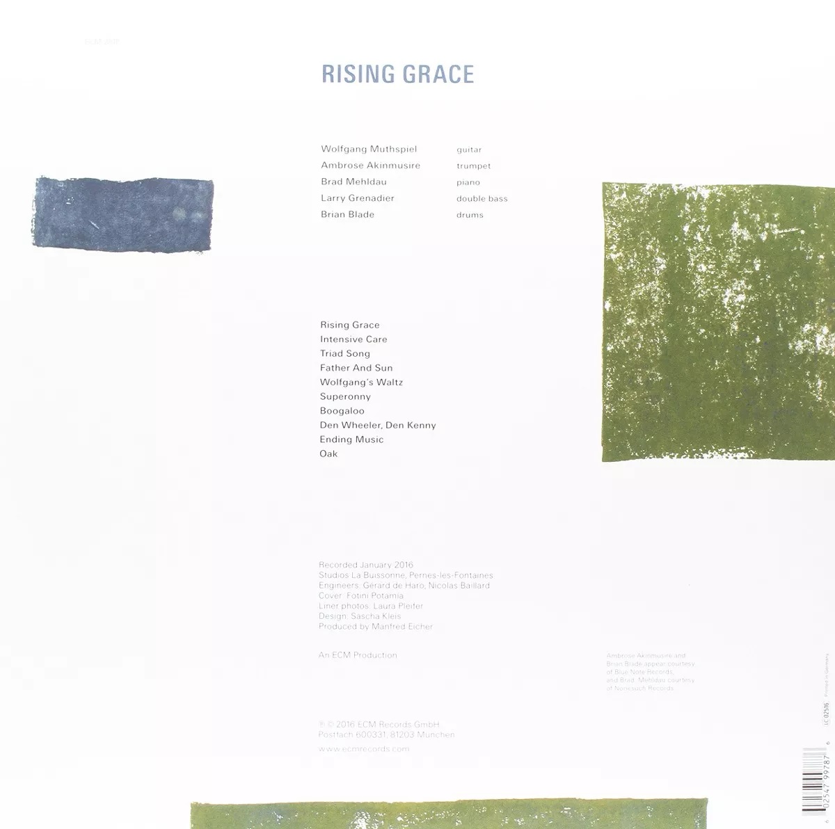 Wolfgang Muthspiel Quintet (볼프강 무스피엘 퀸텟) - Rising Grace [2LP]