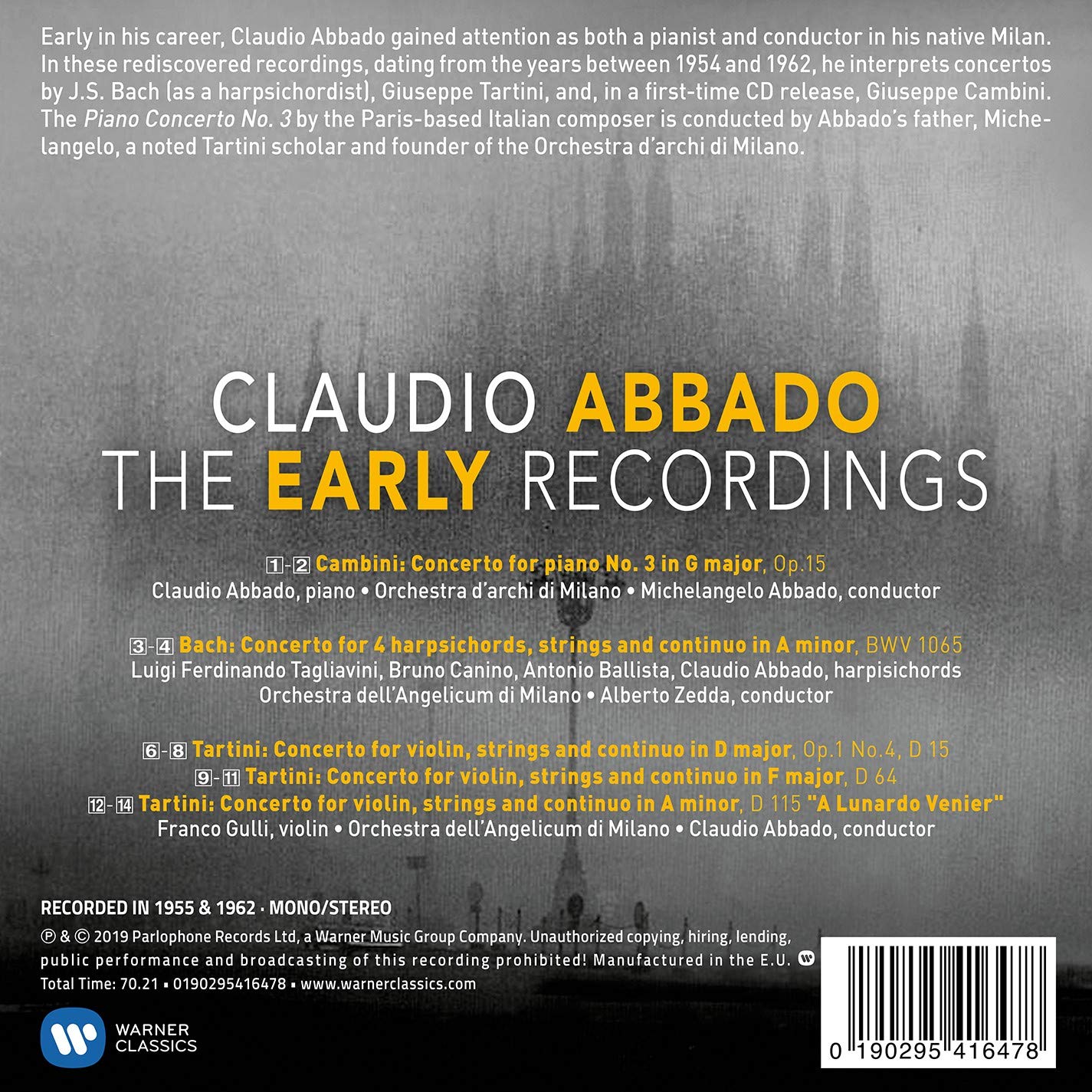 클라우디오 아바도 초기 녹음 모음집 (Claudio Abbado - The Early Recordings)