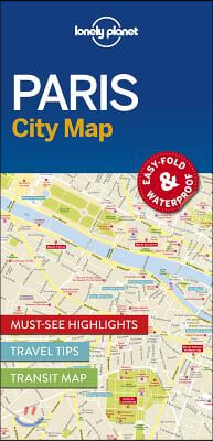 Lonely Planet Paris City Map