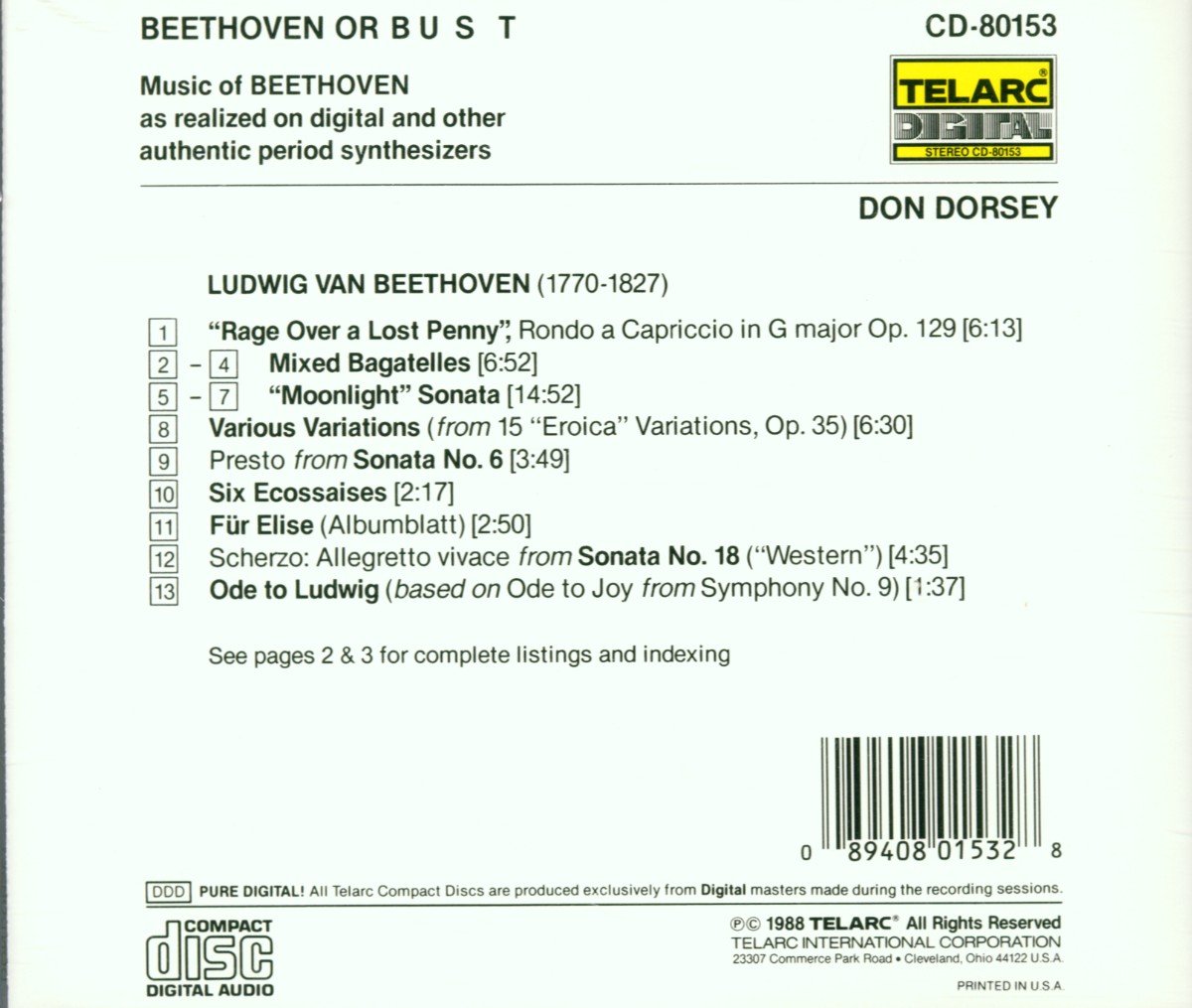 Don Dorsey 베토벤 오어 버스트 (Beethoven or Bust)