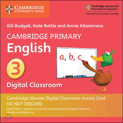 Cambridge Primary English Stage 3 Cambridge Elevate Digital Classroom 1 Year Access Card