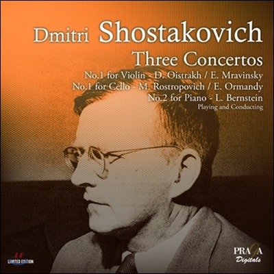 David Oistrakh / Mstislav Rostropovich / Leonard Bernstein 쇼스타코비치: 바이올린 협주곡 1번, 피아노 협주곡 2번, 첼로 협주곡 1번 (Shostakovich : Violin, Piano, Cello Concerto)
