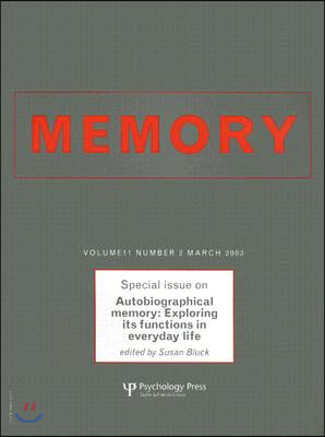 Autobiographical Memory: Exploring its Functions in Everyday Life