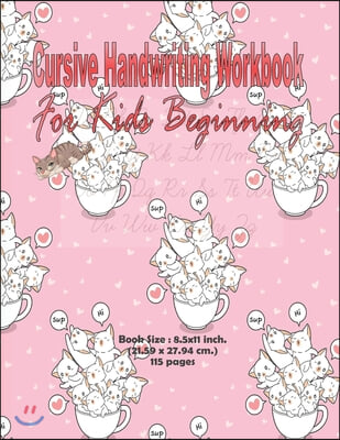 Cursive Handwriting Workbook For Kids Beginning: Cursive Handwriting Workbook For Kids, Alphabet Cursive Tracing Book, English Cursive Writing Book, D