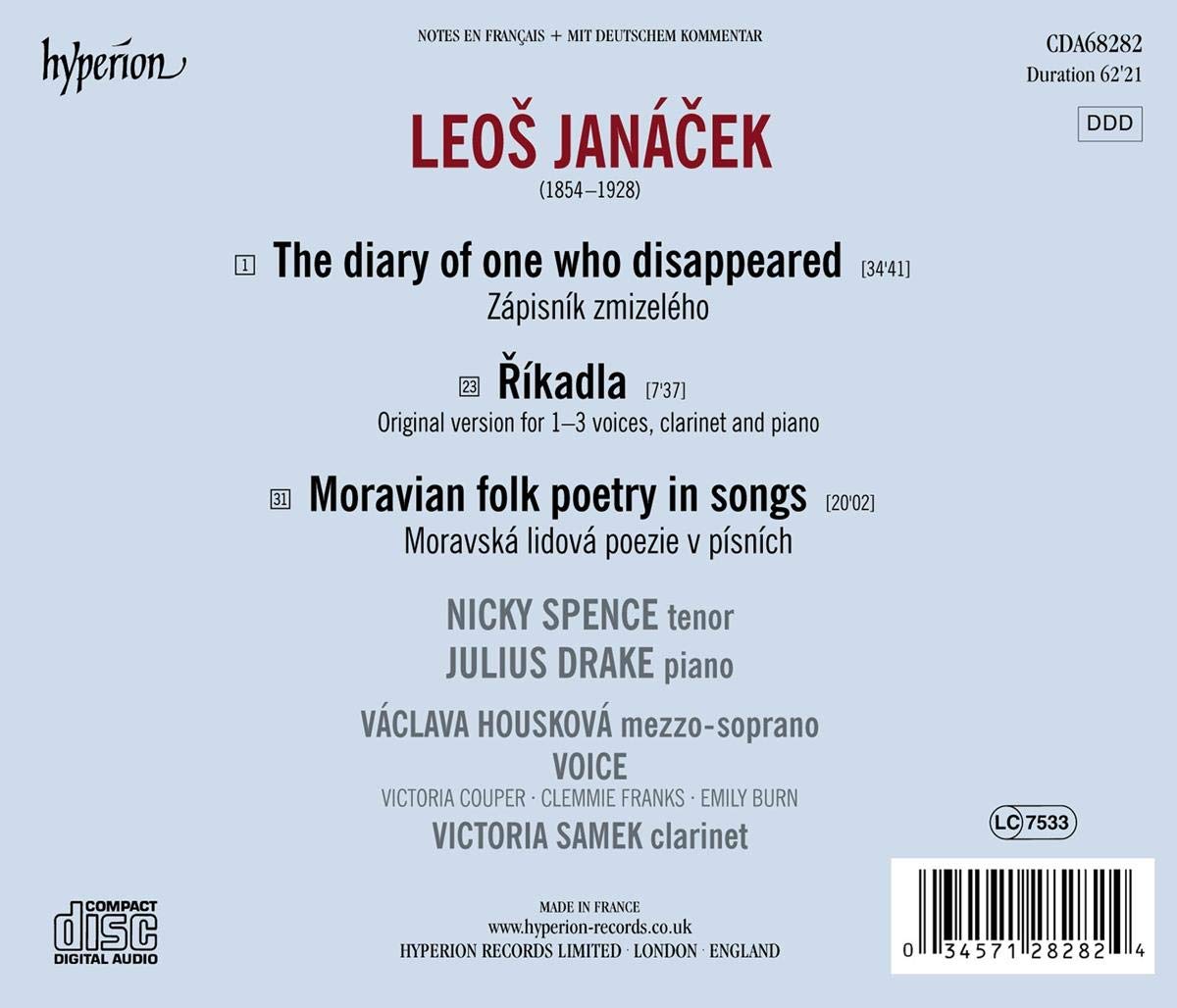 Nicky Spence 야냐첵: 사라진 남자의 일기 - 닉키 스펜스 (Janacek: The Diary of One Who Disappeared)