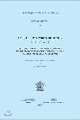 Les Deux Livres de Ieou (MS Bruce 96, 1-3): Les Livres Du Grand Discours Mysterique - Le Livre Des Connaissances Du Dieu Invisible - Fragment Sur Le P