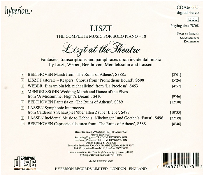 Leslie Howard 리스트: 극음악 편곡집 (Liszt at the Theatre)