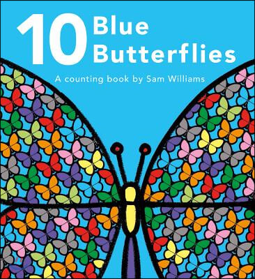 10 Blue Butterflies