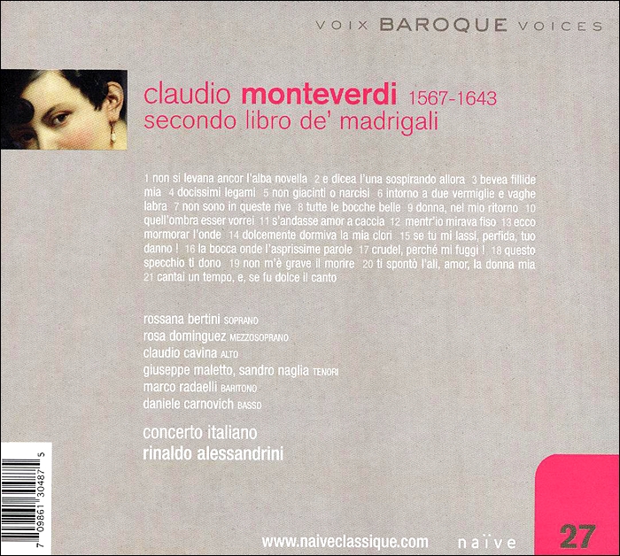 Rinaldo Alessandrini 클라우디오 몬테베르디: 마드리갈 2권 (Claudio Monteverdi: 2nd Book of Madrigals)