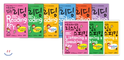 미국교과서 읽는 리딩 Reading Key Preschool 예비과정편 1~6 + 미국교과서 읽는 리스닝 & 스피킹 Listening & Speaking Key Preschool 1~3 예비과정편 세트