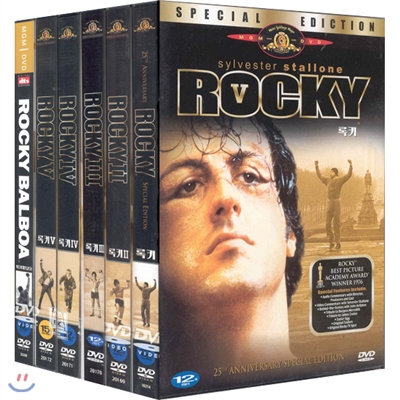 록키 Rocky 콜렉션 6종세트 (6disc)- 록키1~5, 록키발보아 (아웃박스없음)