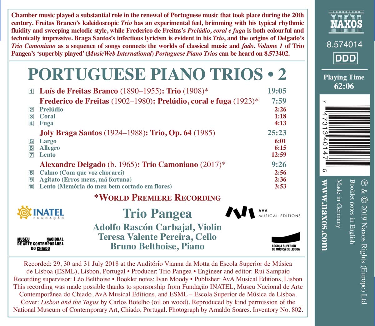 Trio Pangea 포르투갈 피아노 트리오 2권 (Portuguese Piano Trios, Vol. 2)