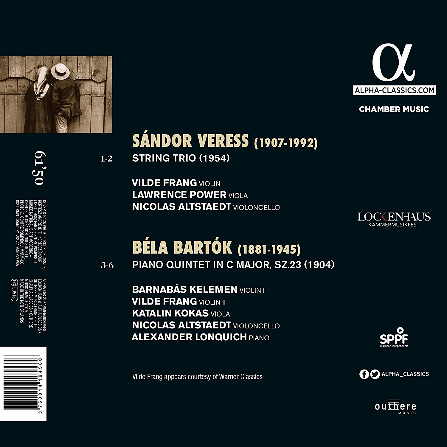 Vilde Frang 베레스: 현악 3중주 / 바르톡: 피아노 5중주 (Veress: String Trio / Bartok: Piano Quintet)