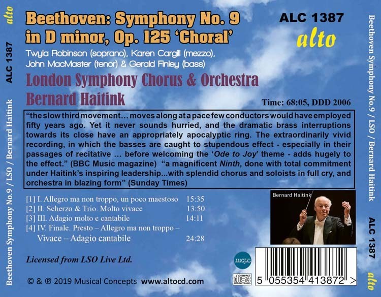 Bernard Haitink 베토벤: 교향곡 9번 '합창' (Beethoven: Symphony Op. 125 'Choral')