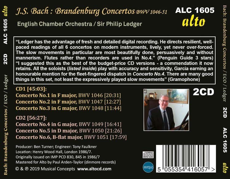 Philip Ledger 바흐: 브란덴부르크 협주곡 (Bach: Brandenburg Concertos)