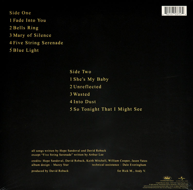 Mazzy Star (매지 스타) - So Tonight That I Might See [LP]