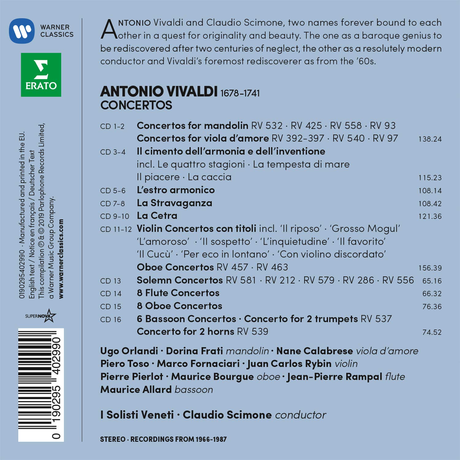 Claudio Scimone 비발디: 협주곡 모음집 (Vivaldi: Concertos)