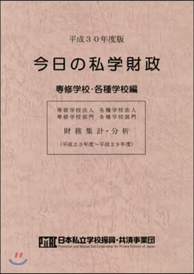 平30 今日の私學財政 各種學校編