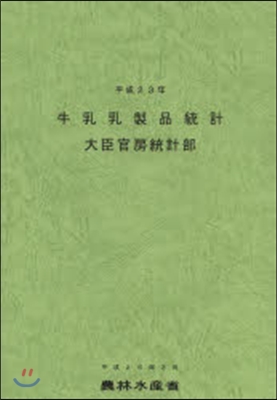 平23 牛乳乳製品統計