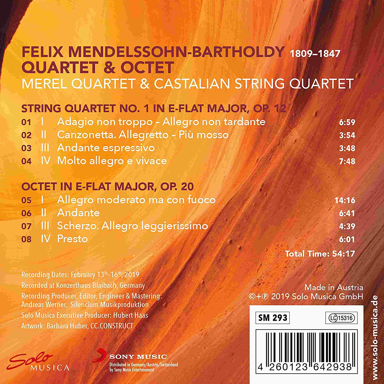 Merel Quartet 멘델스존: 현악사중주, 현악팔중주 (Mendelssohn: Octet & Quartet)