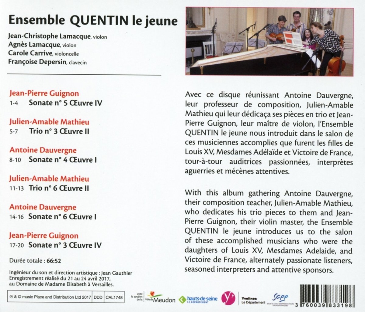 Ensemble Quentin le jeune 마담 아델라이드의 바이올린 (Le Violon de Madame Adelaide)