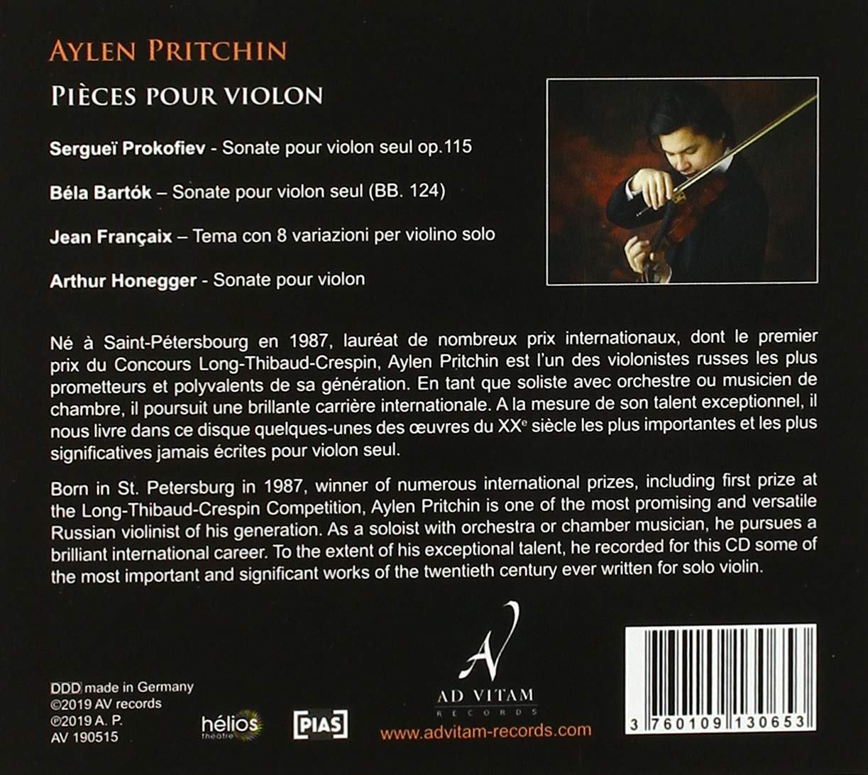 Aylen Pritchin 바이올린 독주 모음집 - 에이렌 프리친 (Pieces pour violon)