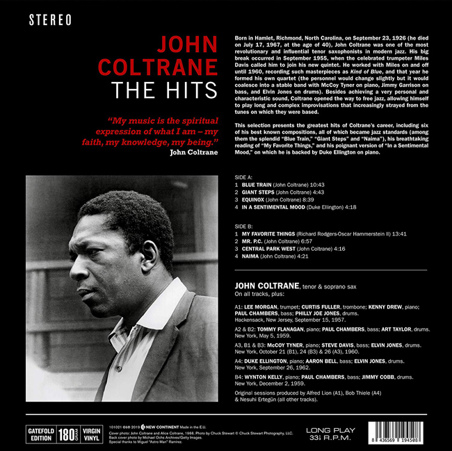 John Coltrane - The Hits 존 콜트레인 1957-1962 명연주 모음집 [LP]