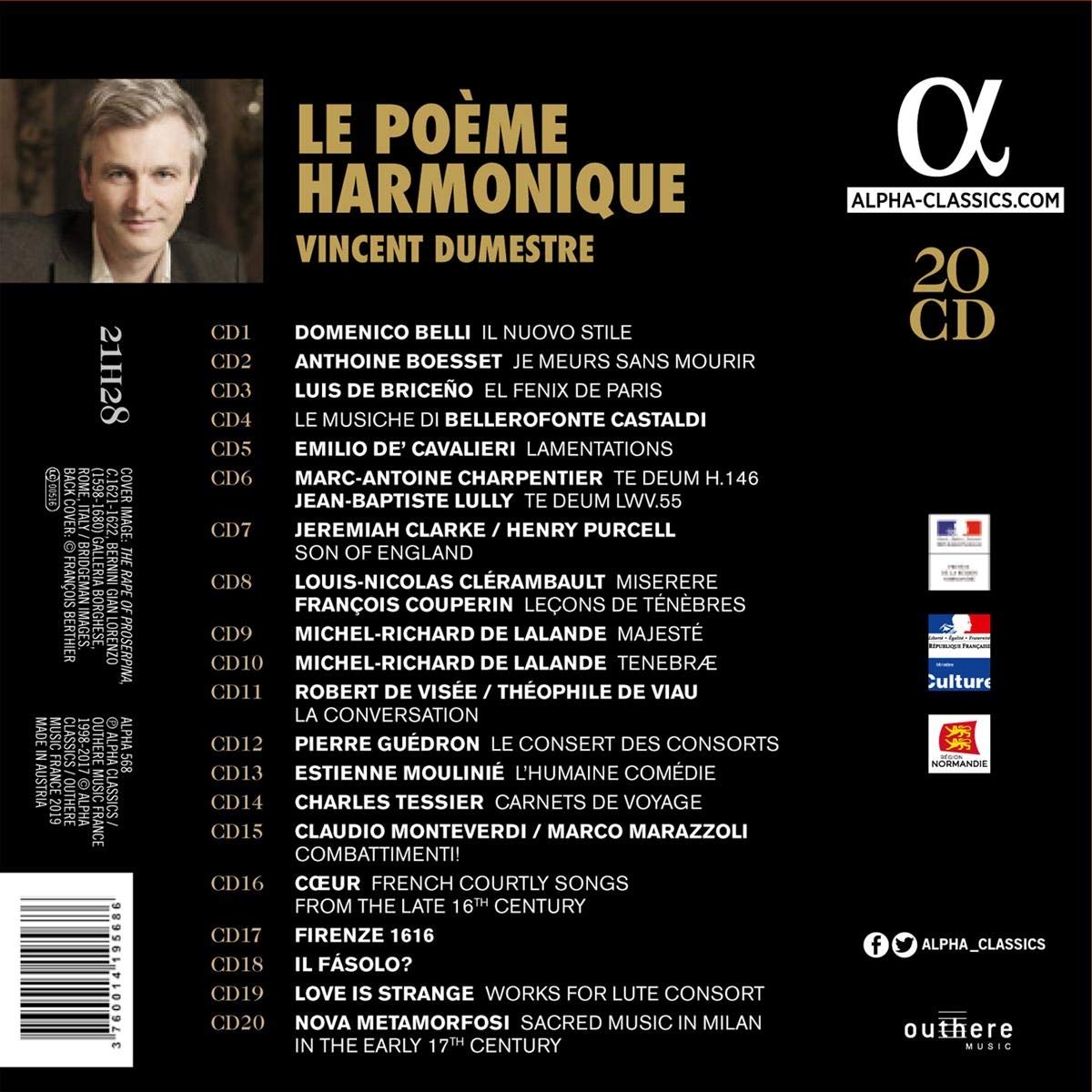 Vincent Dumestre 르 포엠 아르모니크 20주년 기념반 (Le Poeme Harmonique Collection)