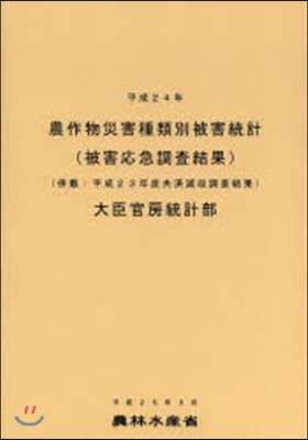 平24 農作物災害種類別被害統計